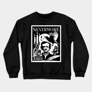 Nevermore - Edgar Allan Poe and the Raven - Goth Style Crewneck Sweatshirt